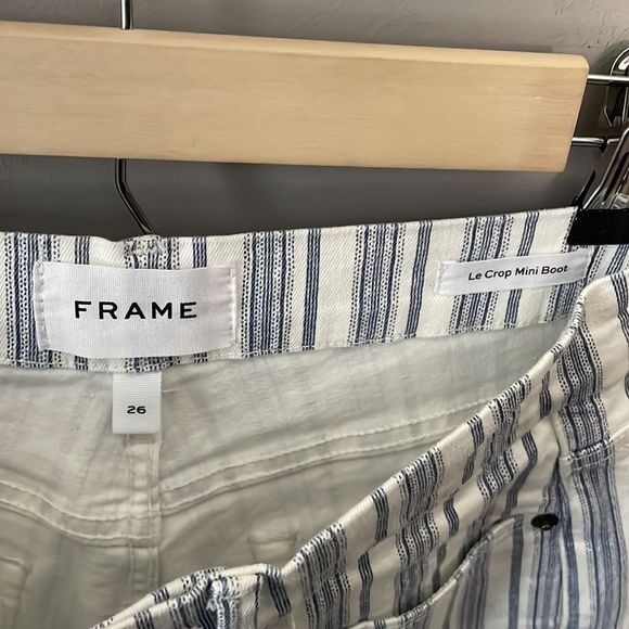 Frame Le Crop Mini Boot Striped Jeans, size 26 - Picture 7 of 8